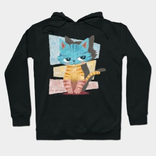 Colorful Stripy Cat Hoodie